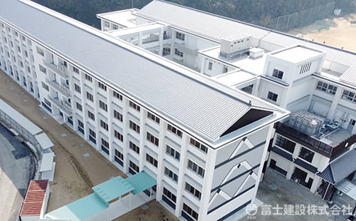 福山市立城北中学校北棟校舎他改築工事【富士建設・山崎建設JV】